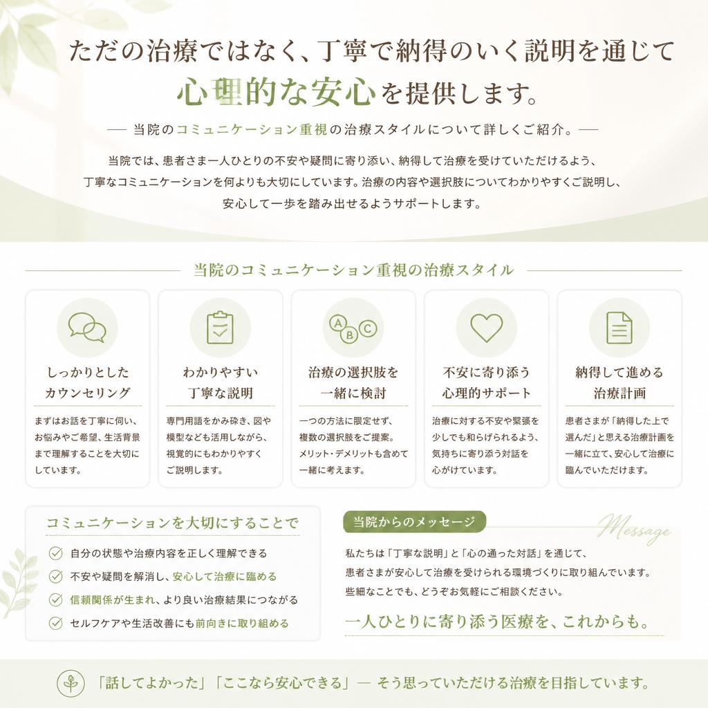 丁寧で安心な治療を
