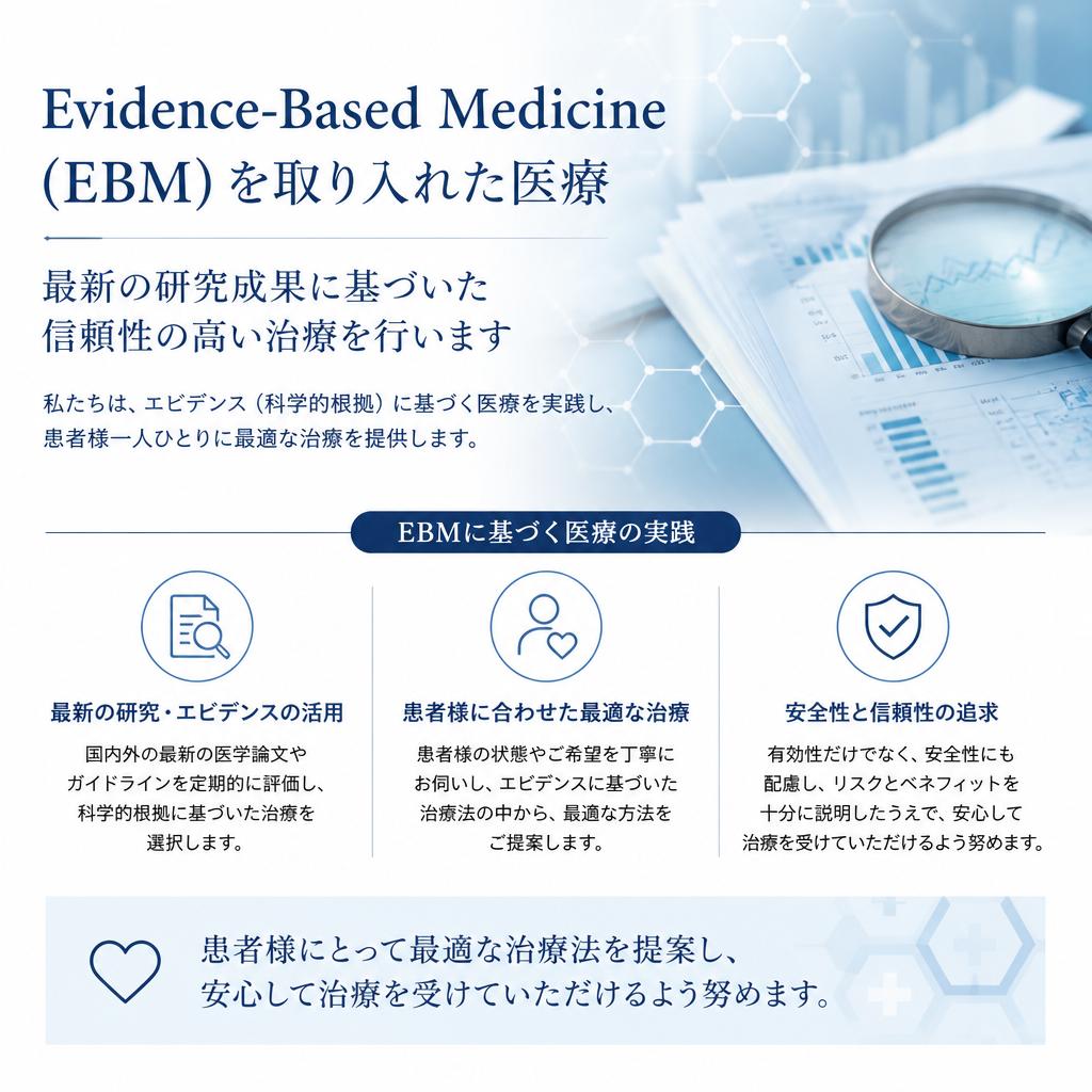 EBMに基づく安心の治療